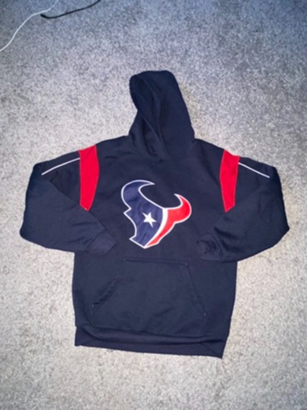 NFL Navy Pullover Hoodie with Red Accent